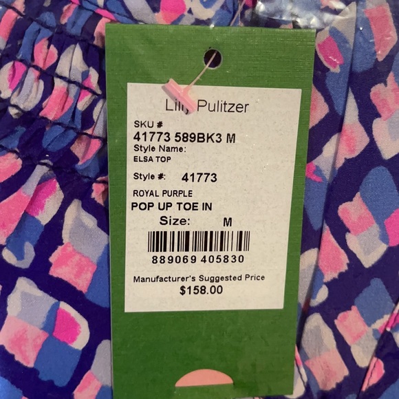 NWT Lilly Pulitzer Elsa top - Picture 9 of 15